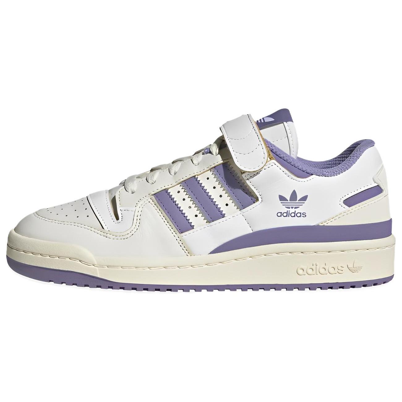 adidas originals FORUM 84 皮革 低帮 板鞋 女款 白紫