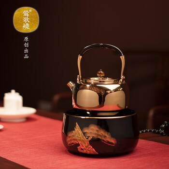 Yingge electric ceramic stove silent tea stove intelligent remote control home water boiling set silver kettle iron kettle pottery kettle tea making equipment