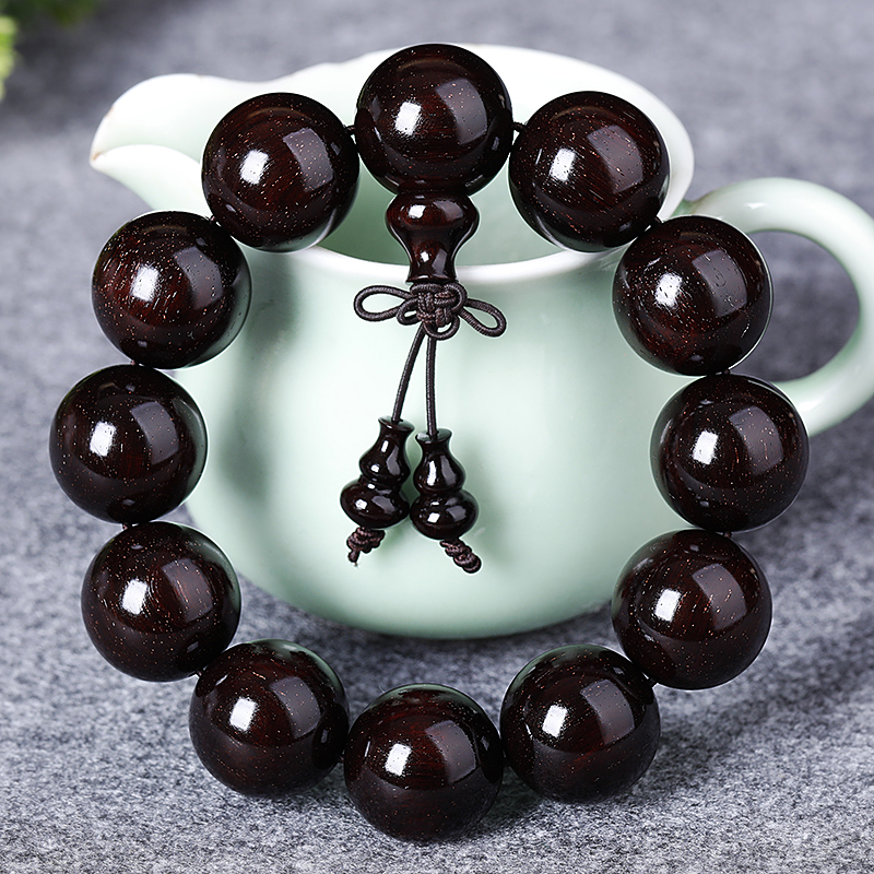 Pick up the leak direct purchase to take a single small leaf rosewood old material Venus 20mm men's Buddha bead bracelet collection