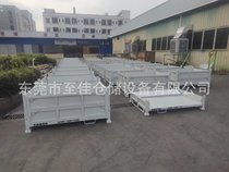 Metal fabric rack solid heavy tire type folding stacking rack logistics transfer box removable Zhou Lunge 145th floor shelf storage