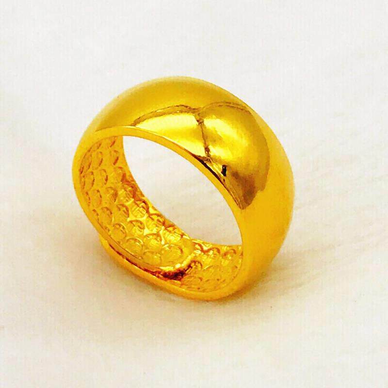 Zhou Dafu Huan USD ring men and women 999 pure gold color 24K24K gold 18K gold never drops color
