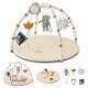 Bracket Cross-Border Bestseller Newborn Baby Fitness Stand Infant Multifunctional Play Mat Round Crawling Mat Foldable