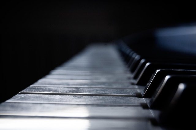 a man playing piano