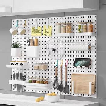 No punching hole board accessories dormitory kitchen bathroom wall whole board storage rack wall hanging shelf storage rack hook