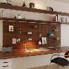 Pure solid wood mid-century style desk hole board custom-made storage rack desktop wall shape wall display shelf no punching