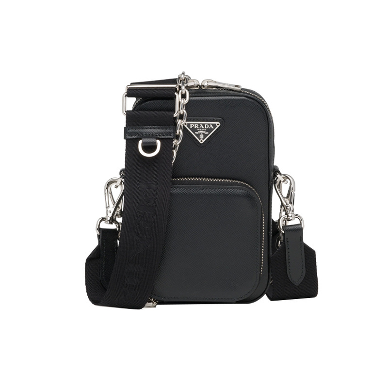 Unused Prada Saffiano Calfskin Black Women's Mini Shoulder Bag Unused Prada Saffiano Calfskin Black Women's Mini Shoulder Bag