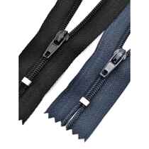 Nylon zipper No. 3 black trousers placket short zipper closed tail trouser zipper anti-opening anti-slip zipper head accessories