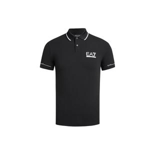 ARMANI阿玛尼 SS24 EMPORIO EA7 Logo字母印花休闲直筒短袖 Polo衫
