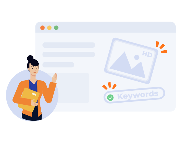 Illustration of product showcasing tips