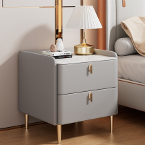 Internet celebrity light luxury bedside table simple modern home bedroom solid wood slate storage cabinet small bedside storage cabinet