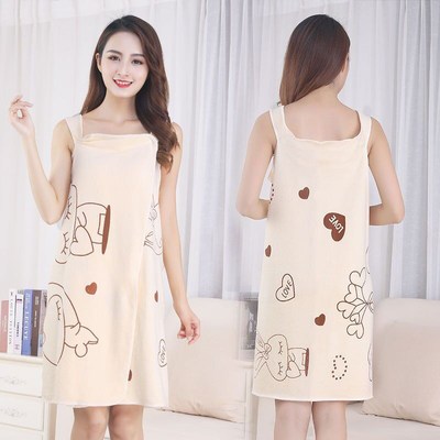 可穿浴巾女吸水裹胸洗澡浴袍女比纯棉浴巾成人柔软不掉毛速干浴裙