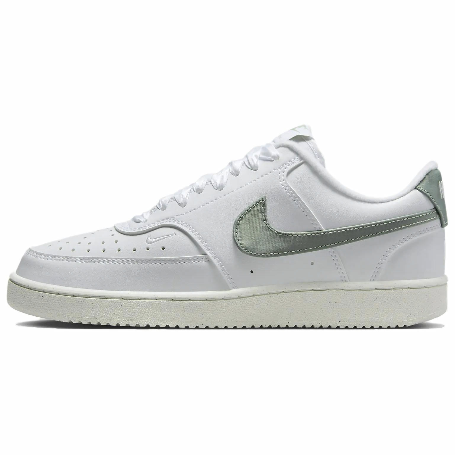 Nike Court Vision Low 舒适百搭 防滑耐磨 低帮 板鞋 女款 白色