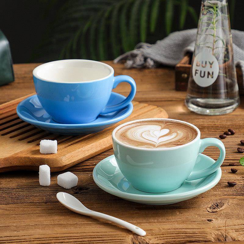 Special Coffee Cup for Latte Art, Ceramic 300ml Thickened Latte Cup, Simple Cappuccino Mocha Espresso Cup