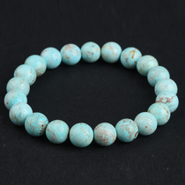 18 73g 9mm high quality Hubei original mine turquoise turquoise ball bracelet bracelet