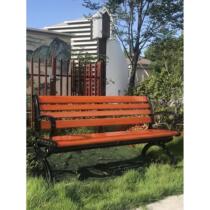 Plastic wood park chair outdoor bench backrest leisure square courtyard chair antiseptic wood stool long seat crispy man