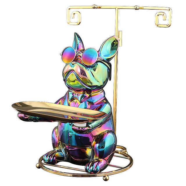 Entrance key storage ornaments shoe cabinet storage rack creative modern light luxury living room dog tray ceramic decoration