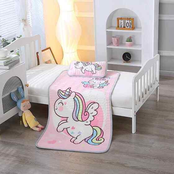 Baby Cooling Mat Manufacturer Direct Sales New Model Children's Latex Two-Piece Set Summer Kindergarten Baby Cartoon Style Soft Mat
