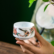 Xishang Meishao double-layered master cup hand-painted ceramic cup by teacher Zou Chun tea set tea cup for home use