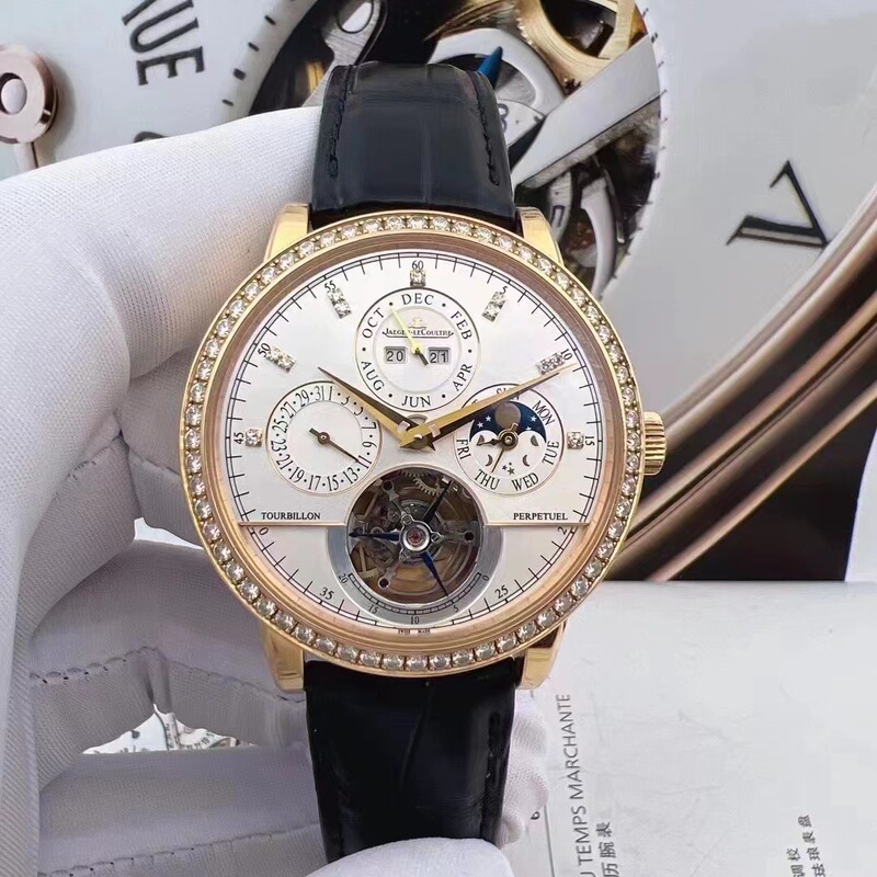 50% off Instant Purchase】98% New 42mm Jaeger-Lecoultre Master Perpetual Calendar Original Diamond Q5042501 Automatic Mechanical Men's Watch