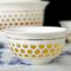 Exquisitely Carved Hollow Three-Piece Lidded Tea Bowl, Single Tea Cup, Large Ceramic Tea Set, Jingdezhen Glass Creative Design