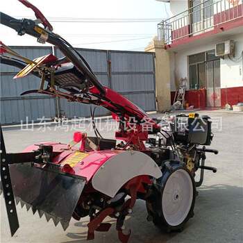 Agricultural four-wheel drive walk-behind tiller orchard trencher diesel micro-tiller