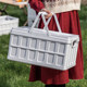 Portable storage box outdoor foldable plastic frame camping equipment picnic table multi-purpose car sorting storage basket