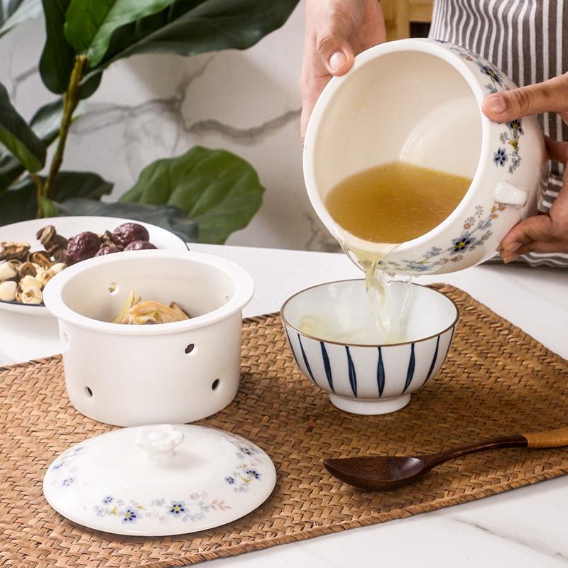 Dettol Duck Stew Pot, Southern Fujian Soup, Divine Stew Pot, Overflow Duck Soup, Dettol Soup, Water-Proof Stew Pot with Inner Pot, No Filtering