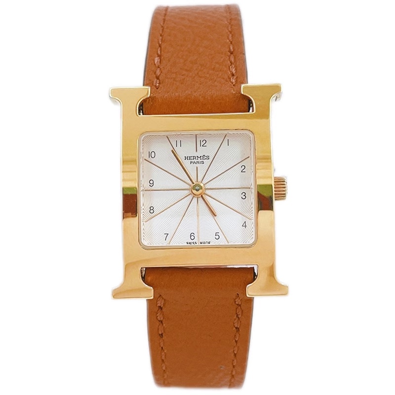 9.8 New Hermès Women's Watch H Series Gold-Plated Quartz Movement Watch Genuine Hh1.201.130/Ugo 9.8 New Hermès Women's Watch H Series Gold-Plated Quartz Movement Watch Genuine Hh1.201.130/Ugo