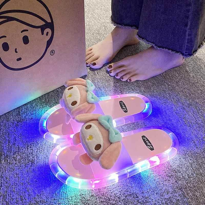 Japanese Glowing Slippers, New Trendy Glowing Slippers with Lights, Non-Slip Outdoor Cartoon Slippers for Students, Dormitory Sandals Japanese Glowing Slippers, New Trendy Glowing Slippers with Lights, Non-Slip Outdoor Cartoon Slippers for Students, Dormitory Sandals