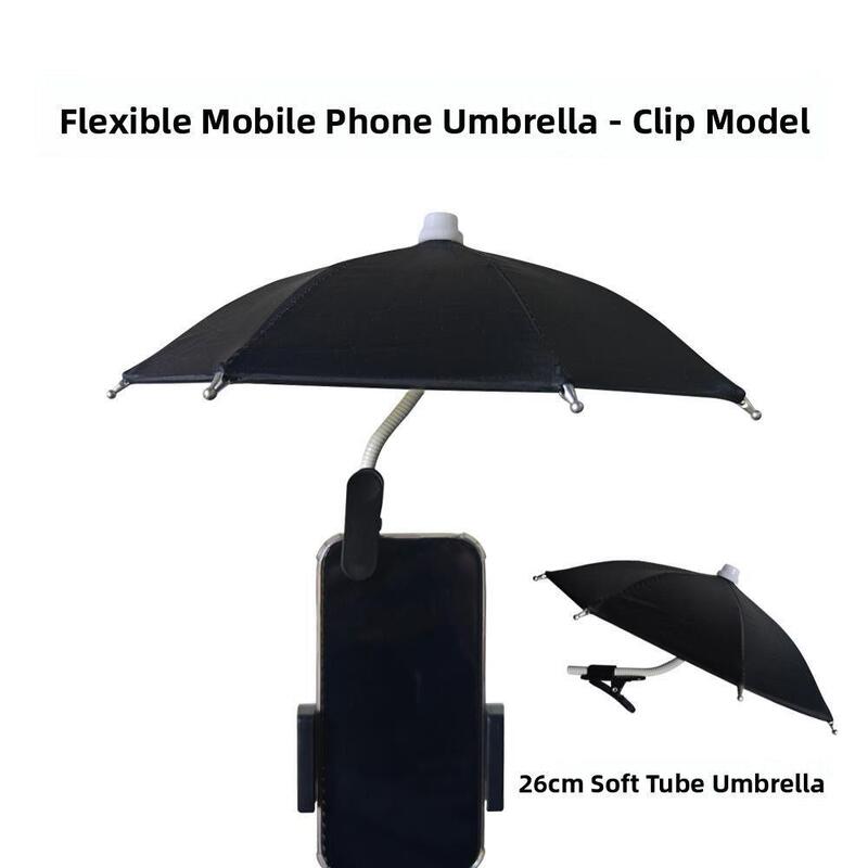 Mobile Phone Sunshade Umbrella, Car-Mounted Phone Sunshade Gadget, Bendable Mini Umbrella, Portable Car Sunshade Umbrella