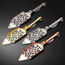 Stainless Steel Absinthe Spoon Sugar Cube Colander Mesh Strainer Ice Tray Bitters Bar Strainer Spoon