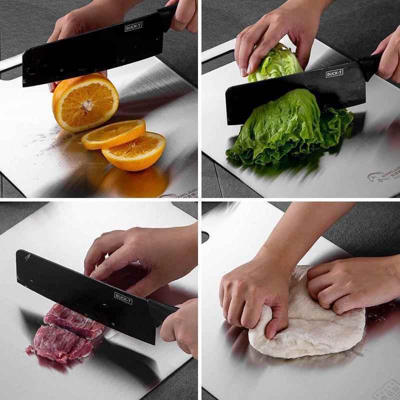 316 Stainless Steel Cutting Board with Extra Thick Surface, Mold-Resistant, Large Size Cx0614, for Home Kitchen Use