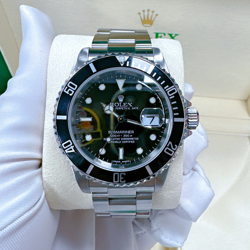 Direct Purchase Price for a 98% New Rolex Submariner Men's Watch, Model 300m Mechanical Swiss Wristwatch 16610
