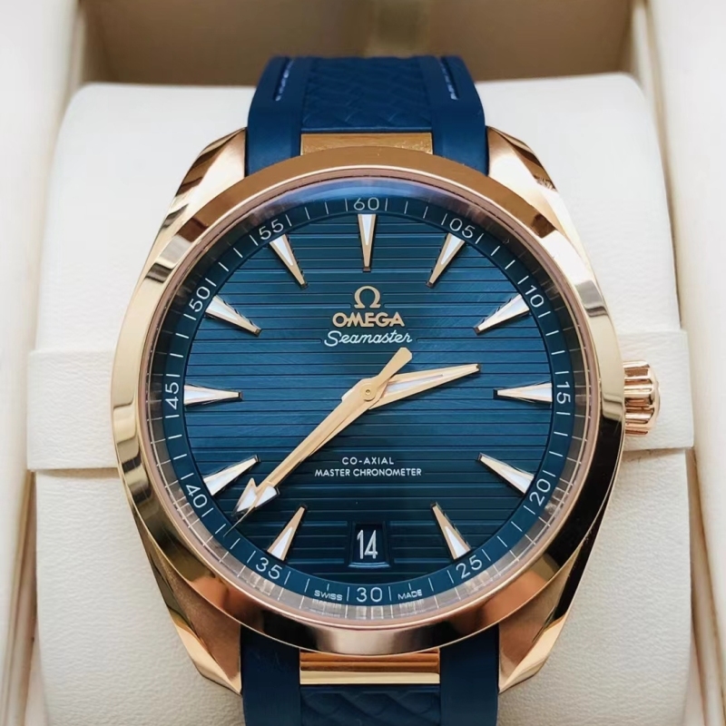Direct Purchase of 98% New 41mm Omega Seamaster 18K Rose Gold 220.52.41.21.03.001 Mechanical Watch for Men Direct Purchase of 98% New 41mm Omega Seamaster 18K Rose Gold 220.52.41.21.03.001 Mechanical Watch for Men