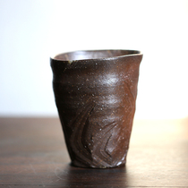 Japanese Bizen-yaki tea cup Zaiming excellent hair color