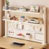 Desktop hole board full iron bookshelf children's study table storage dormitory office computer table multi-layer storage rack
