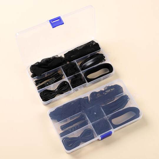 Black invisible hair net, flight attendant and stewardess professional net bag, children's ball hair net, dance student's special coiled hair, ancient style