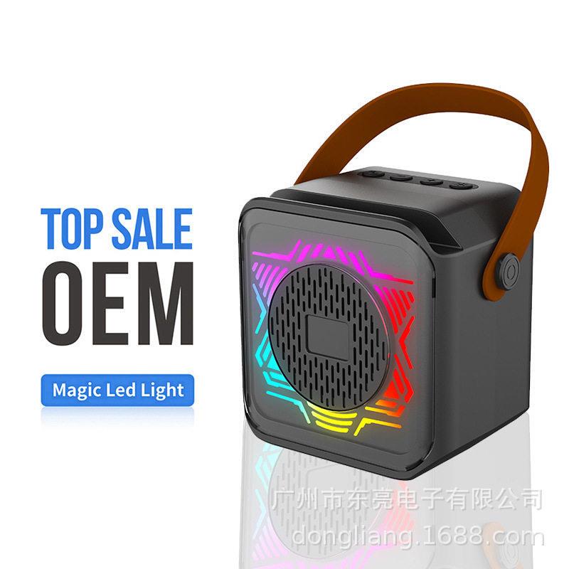 Cross-Border New Model Bluetooth Speaker with Transparent Light, Outdoor Car Subwoofer, Home Desktop Mini Portable Speaker