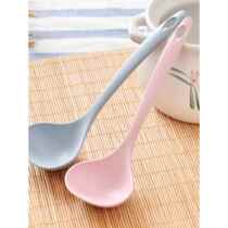 Small silicone spoon small household porridge spoon kitchen kitchen utensils plastic thickened large porridge spoon resistant to falling