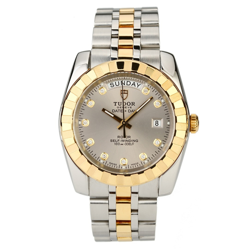9.8 New Tudor Watch Men's Classic Series 18K Gold Diamond-Encrusted Automatic Mechanical Genuine Watch M23013-0024