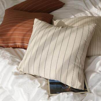 French light luxury luxury pillow back sofa cushion bedside cushion living room bay window waist pillow case striped cotton and linen