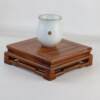 Mahogany Ming and Qing small rectangular table, rare stone and jade ornaments, antique bonsai Buddha statue, solid wood base bracket