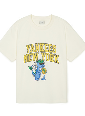 MLB 24SS 龙年限定系列 纽约洋基队 卡通印花圆领短袖T恤