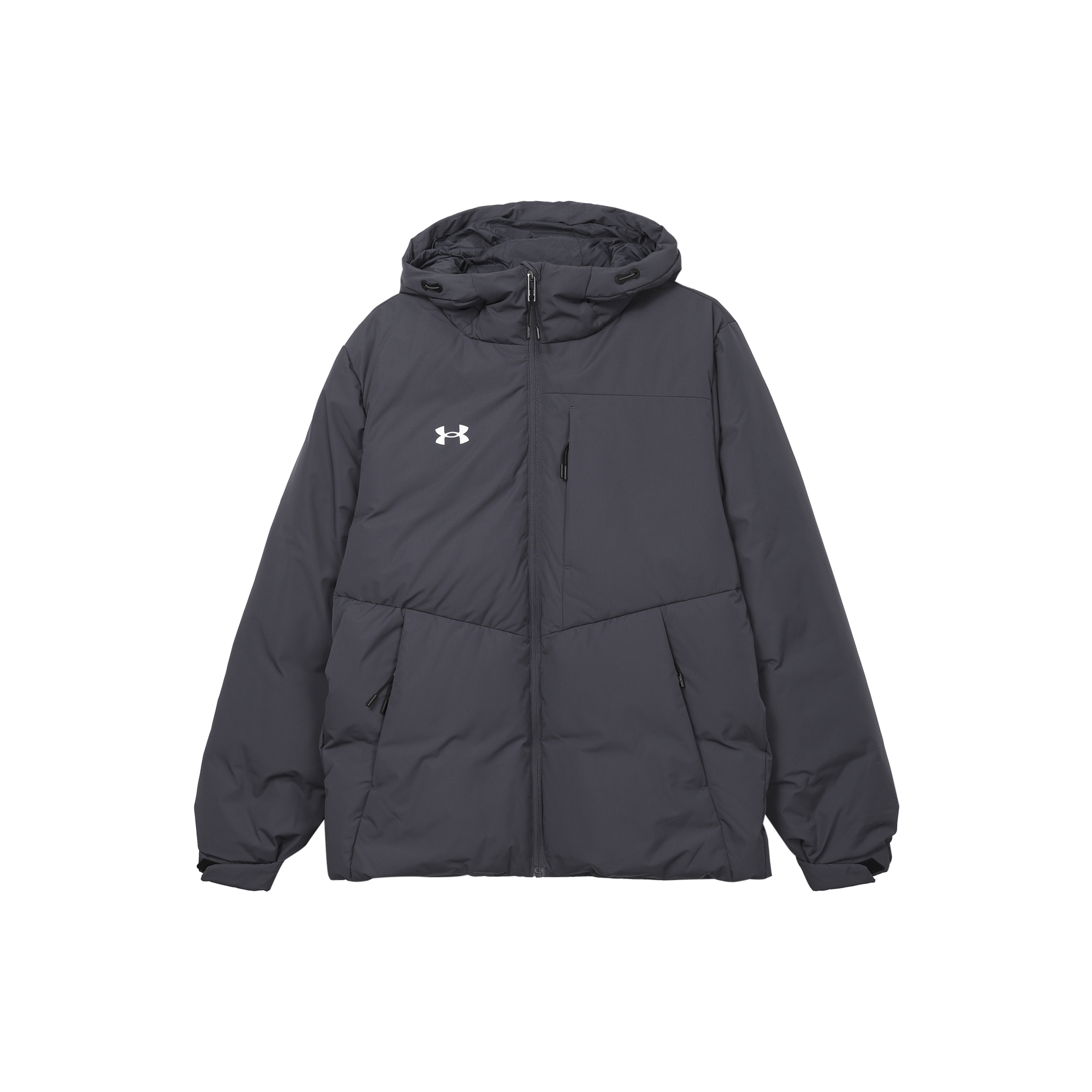 Under Armour 纯色休闲连帽长袖夹克羽绒服 男款 蓝色