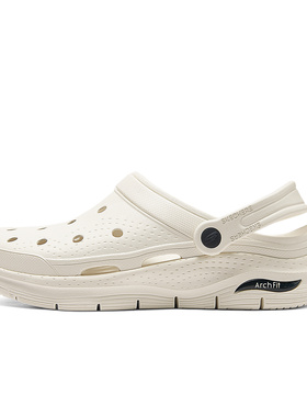 Skechers Arch Fit 轻便透气 洞洞鞋 男款 白色