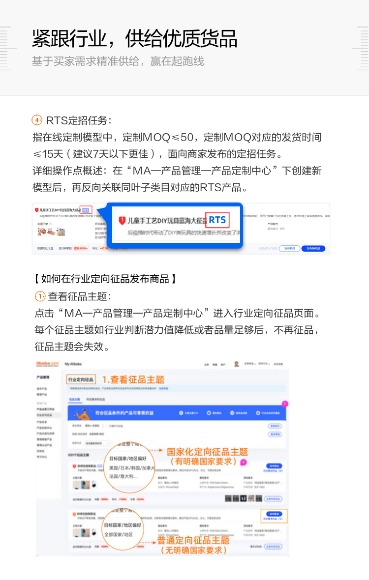 阿里巴巴国际站，商品发布指南2.0