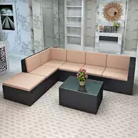 Sofa ngoài trời trong nhà và ngoài trời ban công sân vườn giải trí bàn cà phê kết hợp đồ nội thất giả mây mây cafe nhà hàng trà - Nội thất siêu thị xe đẩy siêu thị