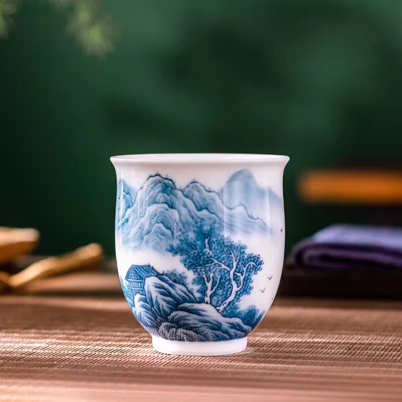 Zippie Mountain National Class arts and crafts artist Liu Peizhu master hand-painted high-end master's cup Qi Baishi Zhuan-Taobao
