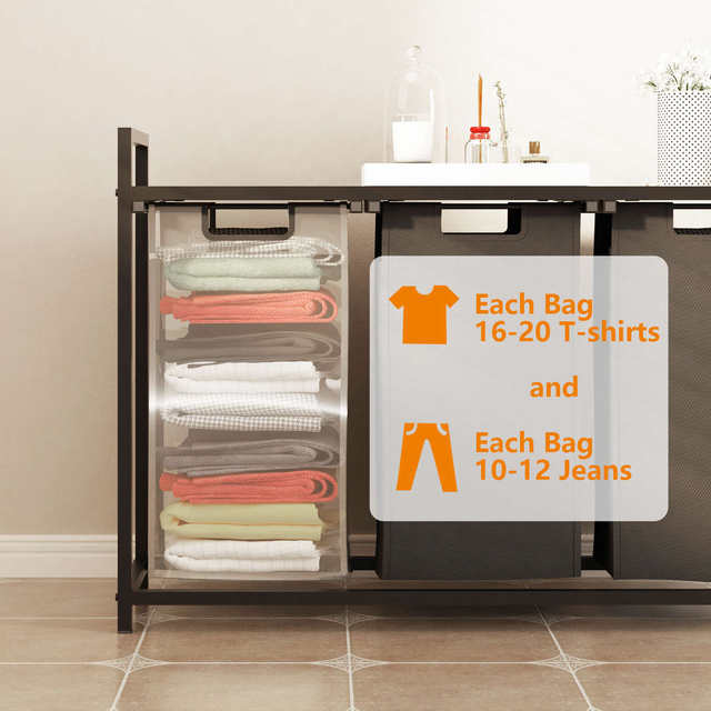 Dirty clothing basket household classification large movable laundry basket Dirty clothing basket storage basket multifunctional with partition rack