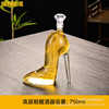 High heels soaking wine bottles, glass craft white wine bottles sealing creative glass red wine container soaking wine bottles